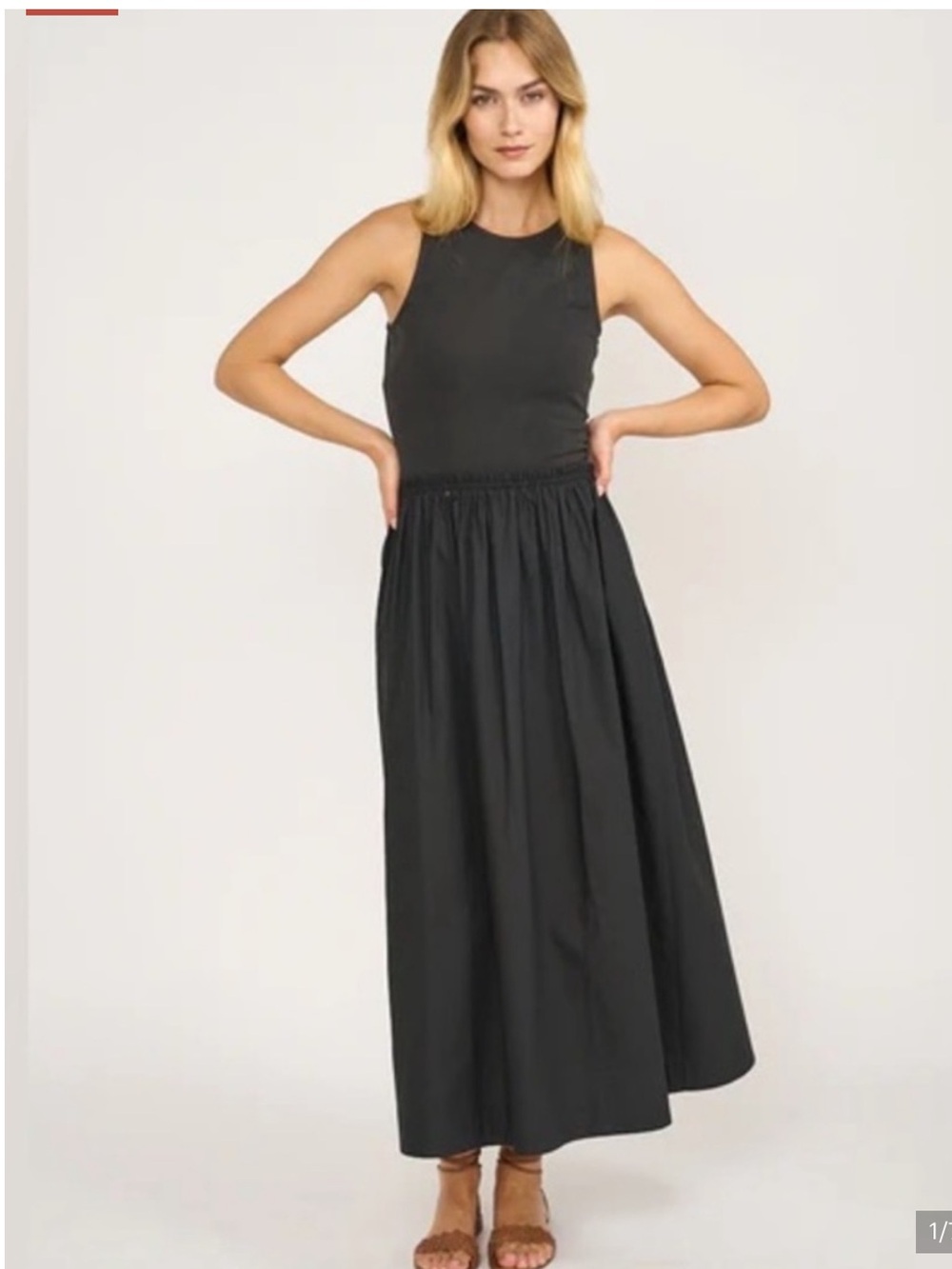 Marea Bonita Dress Black Sleeveless maxi Dress Medium